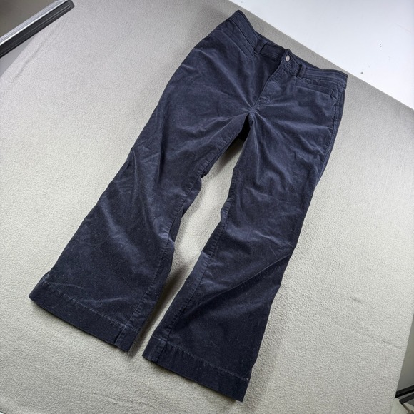 Talbots Corduroy Flare Pants Women 12P Navy Blue Cotton Spandex Stretch - Picture 10 of 10